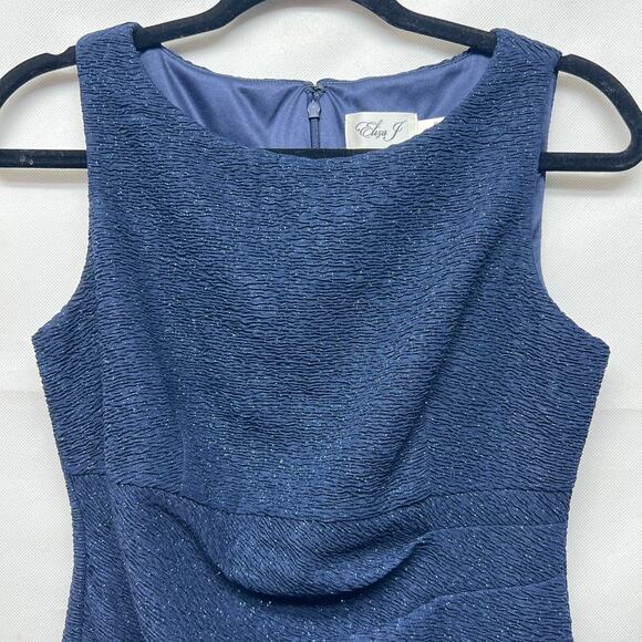 Eliza J Womens Midi Dress Petite 6 Metallic Party Cocktail Evening Wedding Guest - Picture 3 of 14